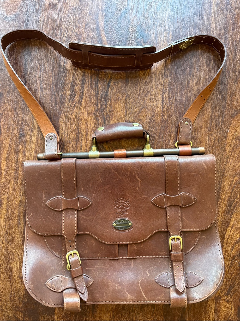 NEW!!! COL. LITTLETON NAVIGATOR BRIEFCASE β LEATHER BRIEFCASE (NO. 1943 )